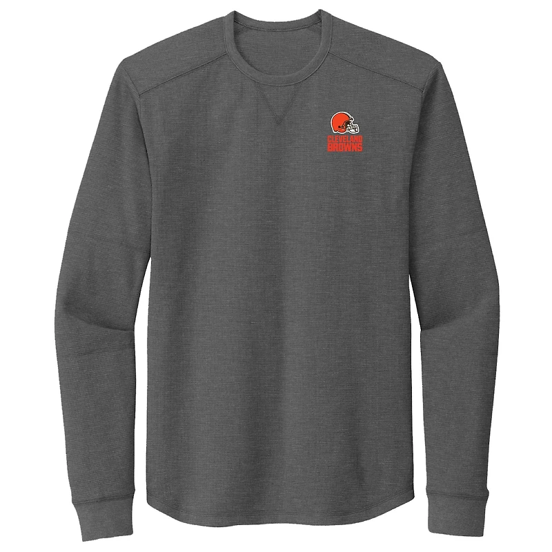 Men's Dunbrooke Heather Gray Cleveland Browns Cavalier Thermal Long Sleeve T-Shirt