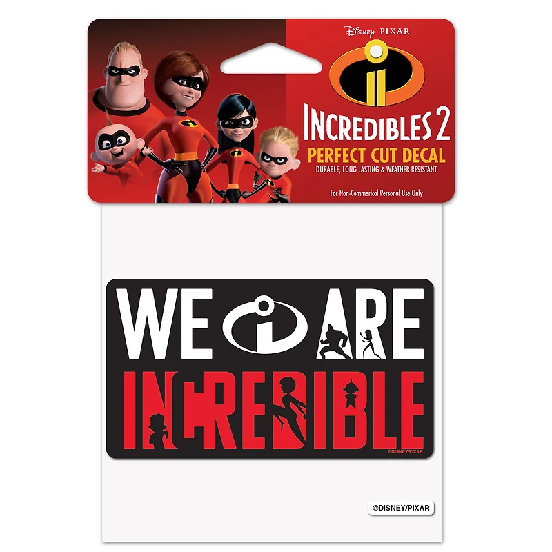 WinCraft  The Incredibles 4" x 4" Perfect Cut Decal