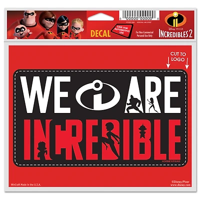 WinCraft The Incredibles 5" x 6" Multi-Use Decal