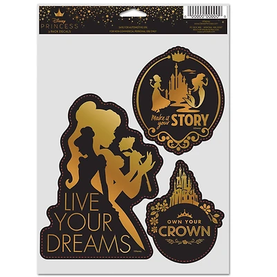 WinCraft Disney Princess  3-Pack Multi-Use Decal Set