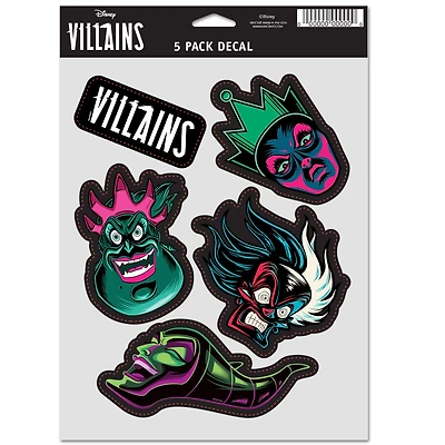 WinCraft Disney Villains  3-Pack Multi-Use Decal Set
