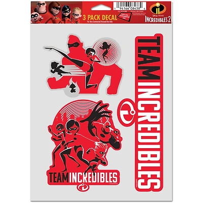 WinCraft The Incredibles  3-Pack Multi-Use Decal Set