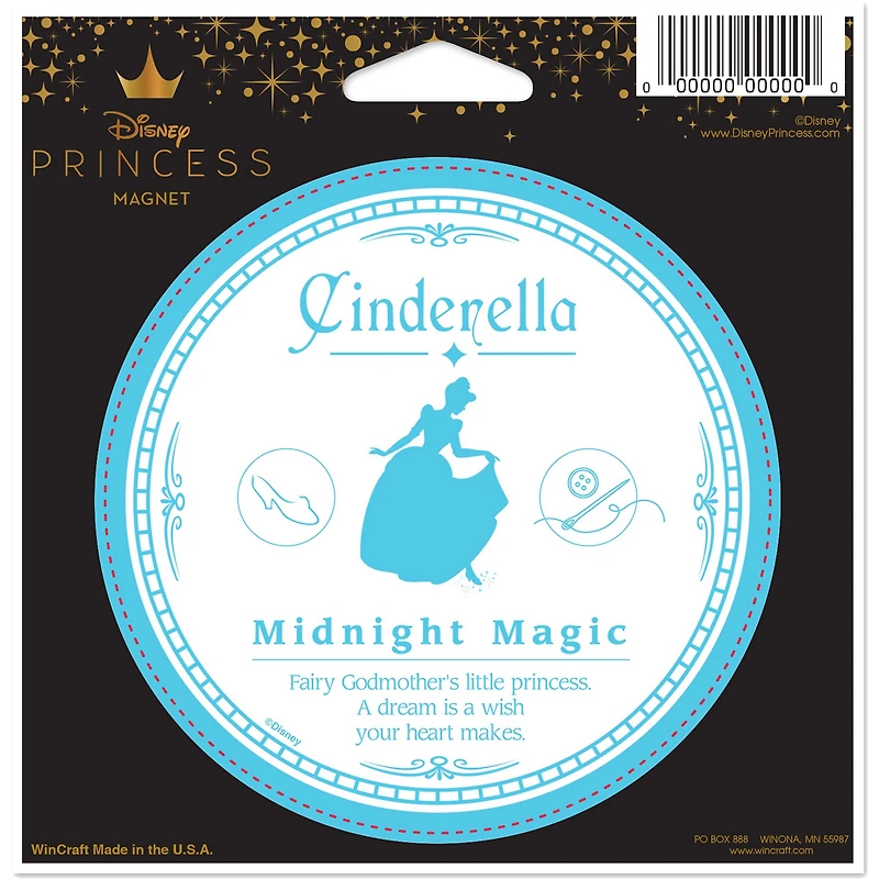WinCraft Cinderella Disney Princess 4.5" x 6" Indoor/Outdoor Magnet