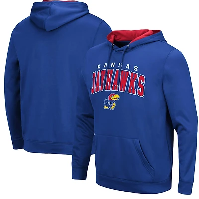 Men's Colosseum Royal Kansas Jayhawks Resistance Pullover Hoodie