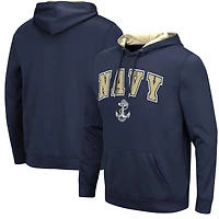 Men's Colosseum Navy Navy Midshipmen Resistance Pullover Hoodie
