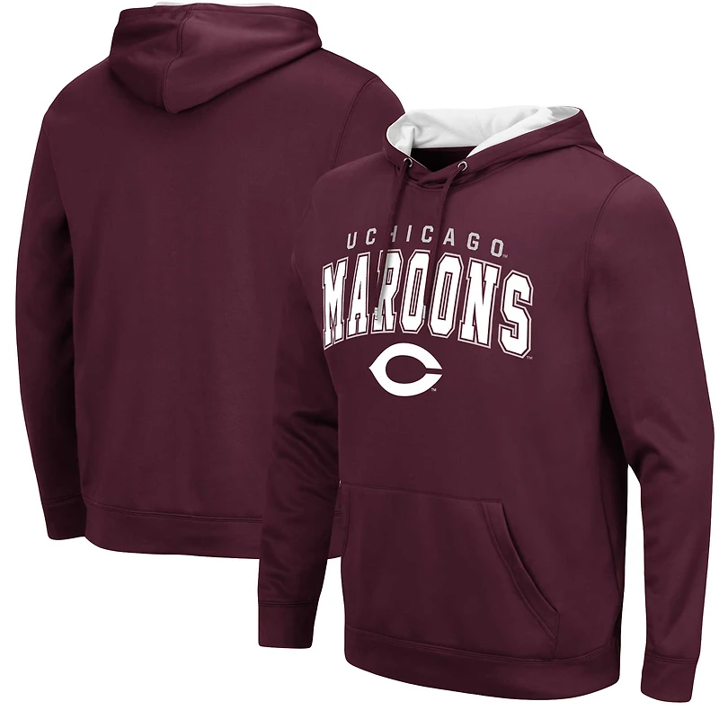 Men's Colosseum Maroon UChicago Maroons Resistance Pullover Hoodie