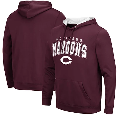 Men's Colosseum Maroon UChicago Maroons Resistance Pullover Hoodie