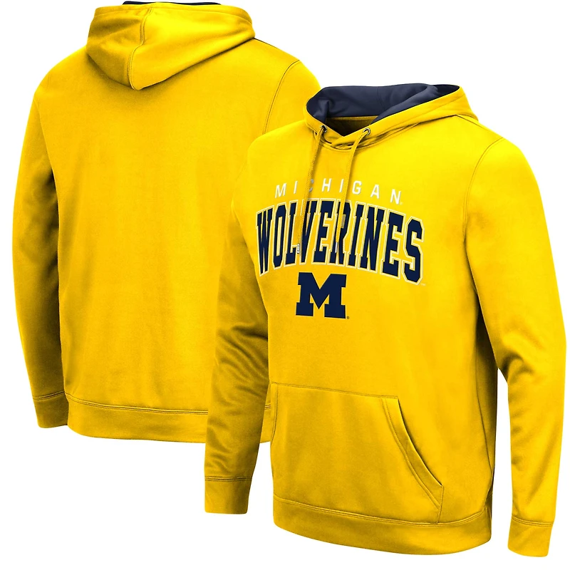 Men's Colosseum Maize Michigan Wolverines Resistance Pullover Hoodie