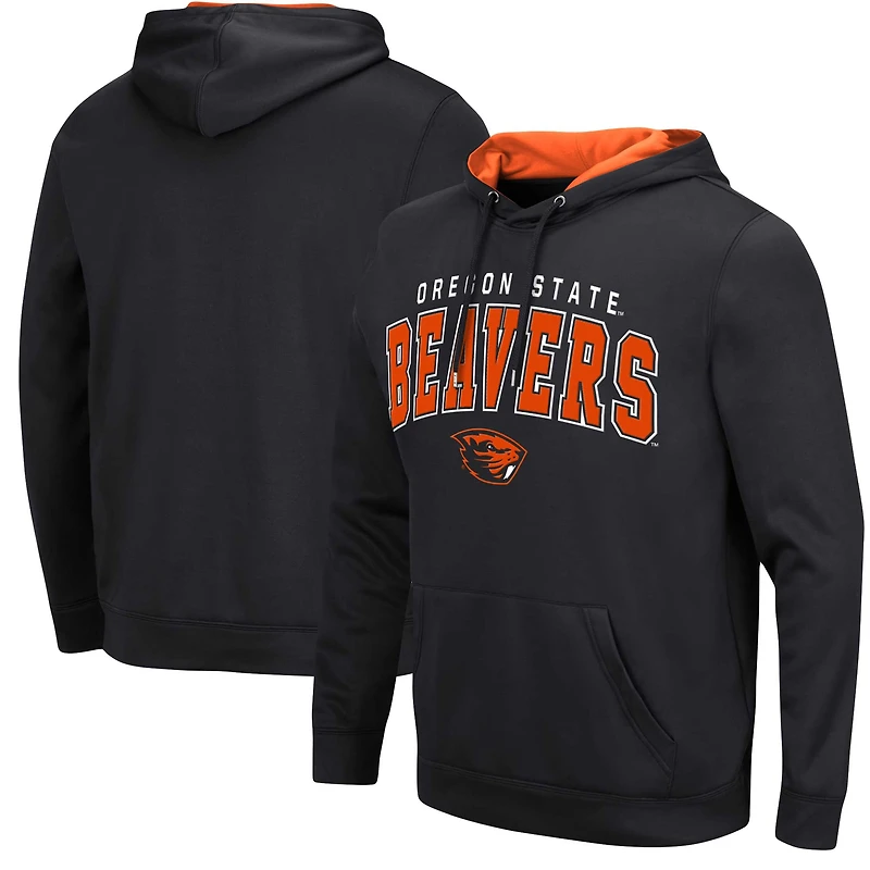 Men's Colosseum Black Oregon State Beavers Resistance Pullover Hoodie