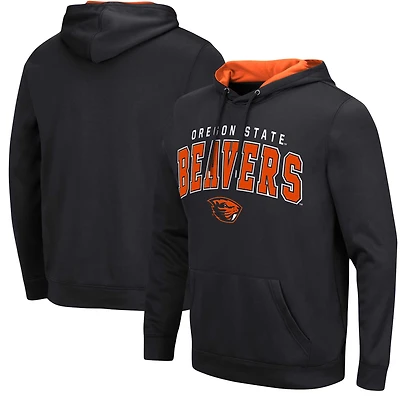 Men's Colosseum Black Oregon State Beavers Resistance Pullover Hoodie