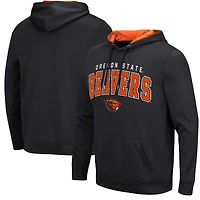 Men's Colosseum Black Oregon State Beavers Resistance Pullover Hoodie