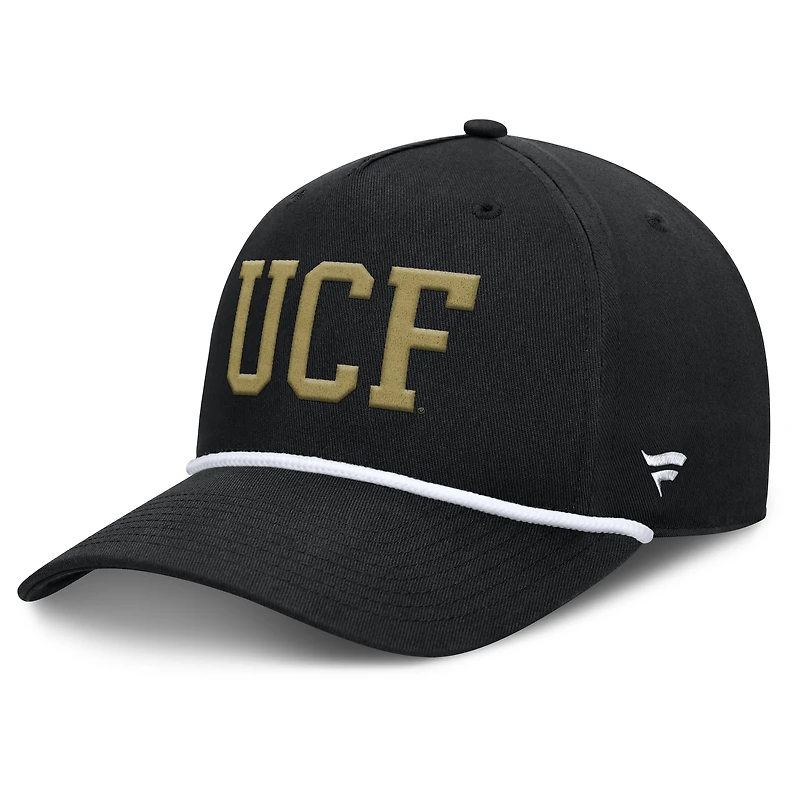 Men's Fanatics  Black UCF Knights Foul Ball Rope Adjustable Hat