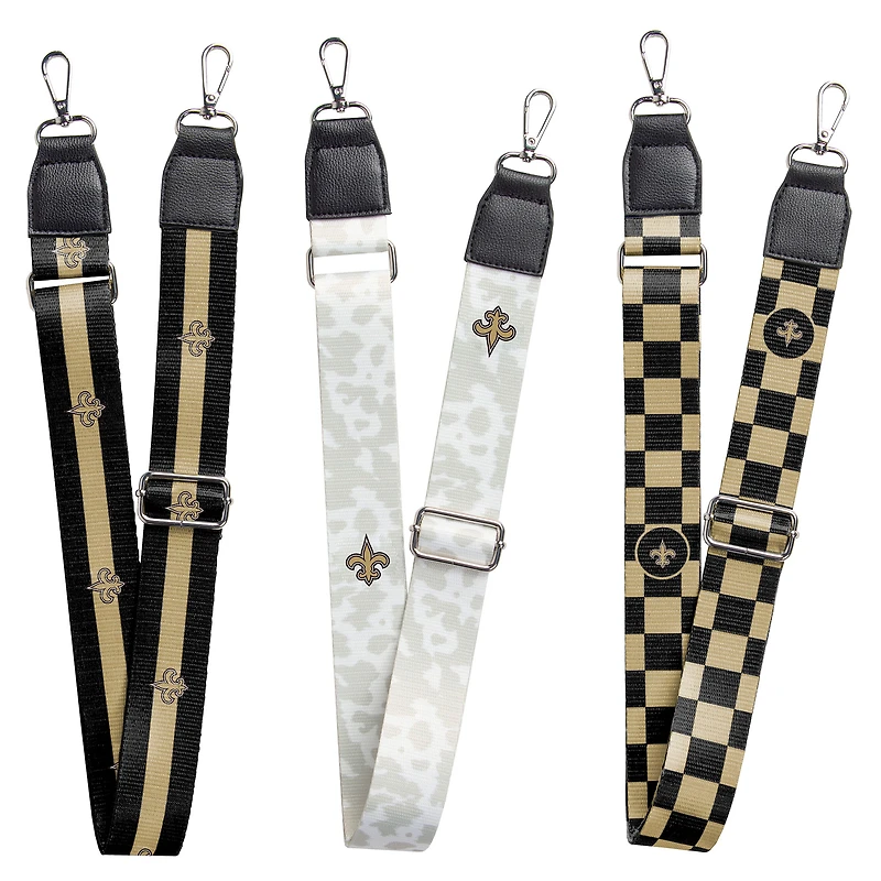 New Orleans Saints 3-Pack Bag Strap Set