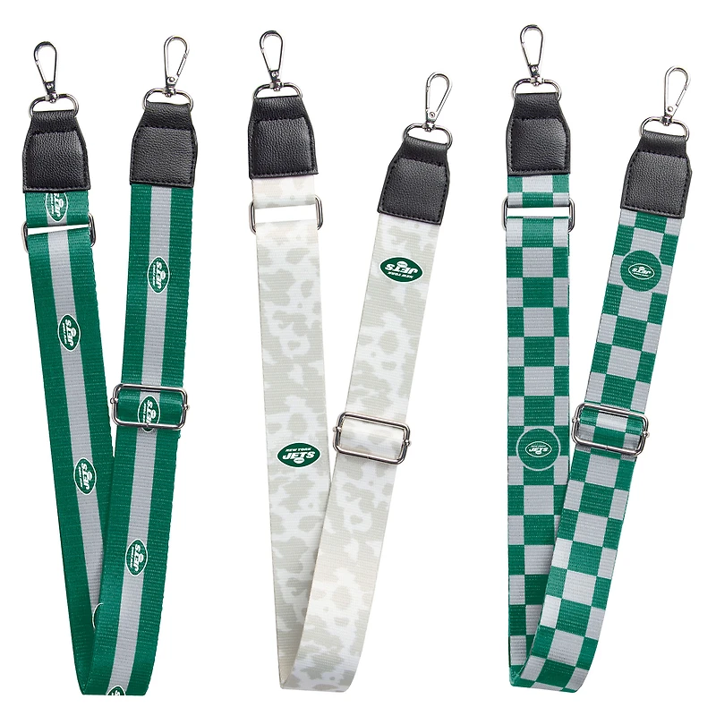 New York Jets 3-Pack Bag Strap Set