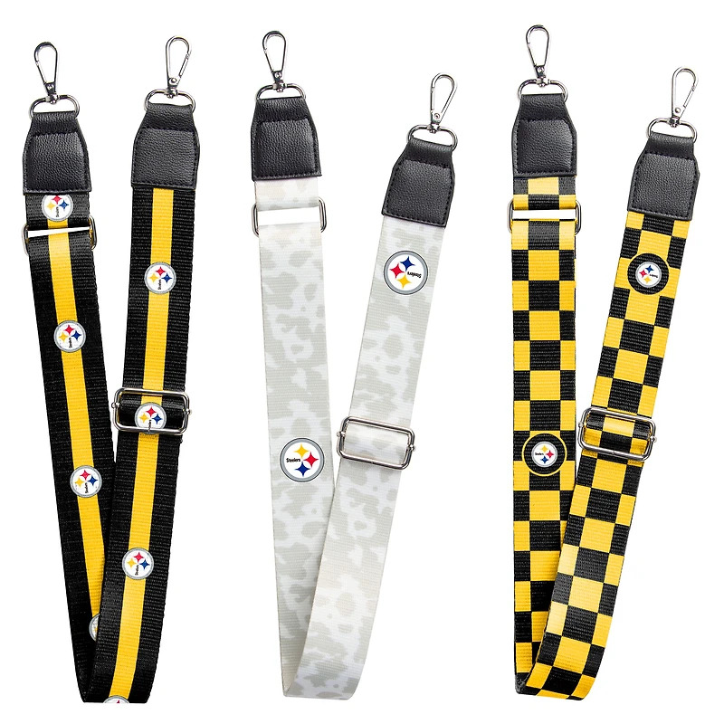 Pittsburgh Steelers 3-Pack Bag Strap Set