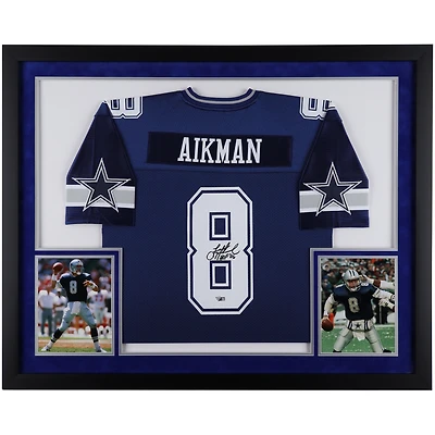 Troy Aikman Dallas Cowboys Autographed Framed Navy Alternate Mitchell & Ness Authentic Jersey with "HOF '06" Inscription