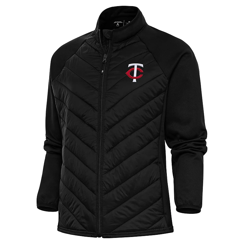 Women's Antigua Black Minnesota Twins Altitude Full-Zip Jacket