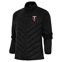Women's Antigua Black Minnesota Twins Altitude Full-Zip Jacket