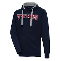 Men's Antigua  Navy Minnesota Twins Victory Full-Zip Hoodie