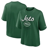 Women's Nike Green New York Jets Primetime Essential Boxy T-Shirt