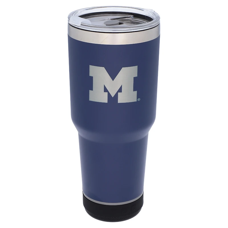 The Memory Company Michigan Wolverines 30oz. Stainless Steel LED Bluetooth Tumbler
