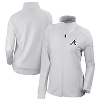 Women's Columbia  White Atlanta Braves Omni-Wick Greenkeeper Full-Zip Jacket