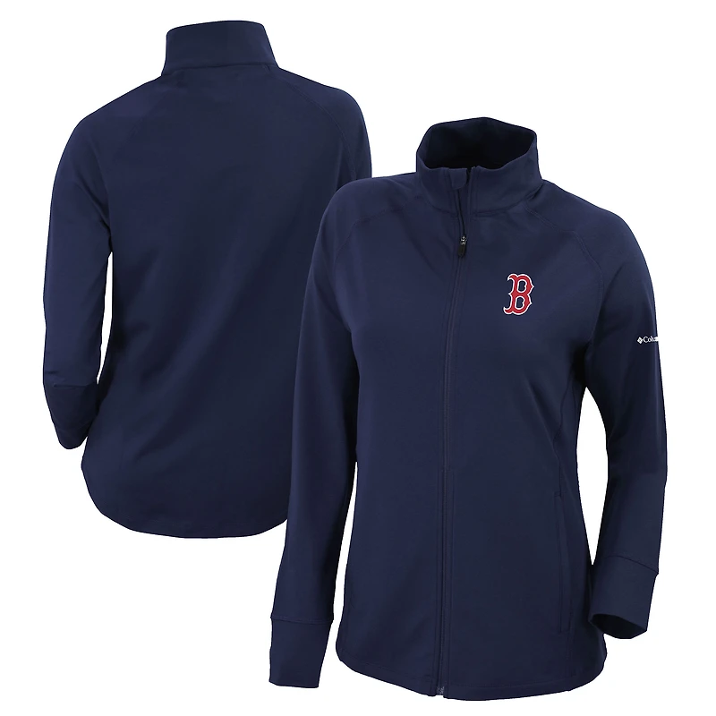 Women's Columbia  Navy Boston Red Sox Omni-Wick Greenkeeper Full-Zip Jacket