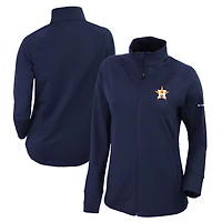 Women's Columbia  Navy Houston Astros Omni-Wick Greenkeeper Full-Zip Jacket