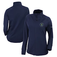 Women's Columbia  Navy Milwaukee Brewers Omni-Wick Greenkeeper Full-Zip Jacket