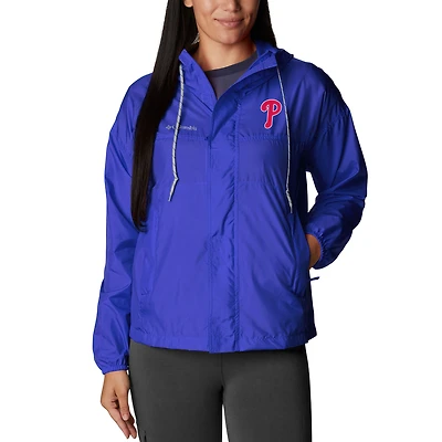 Women's Columbia  Royal Philadelphia Phillies Flash Challenger Full-Zip Windbreaker Jacket