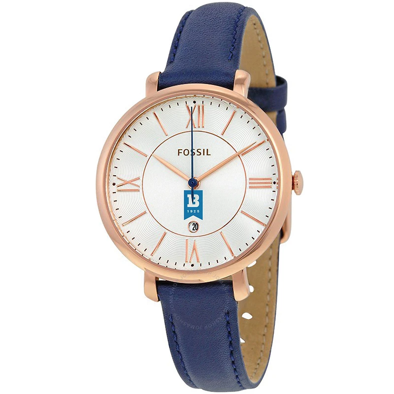 Women's Fossil Navy University of Baltimore Jacqueline Leather Watch