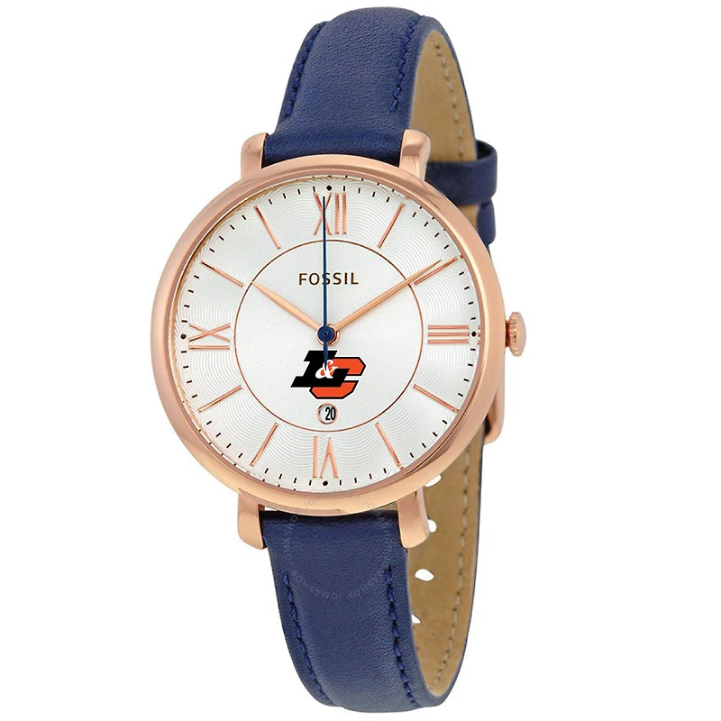 Women's Fossil Navy Lewis & Clark College Pioneers Jacqueline Leather Watch