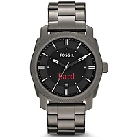 Men's Fossil  Gray Bard College Raptors Machine Smoke Stainless Steel Watch