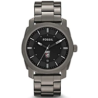 Men's Fossil  Gray Belmont Abbey Crusaders Machine Smoke Stainless Steel Watch