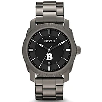 Men's Fossil  Gray Benedictine Eagles Machine Smoke Stainless Steel Watch