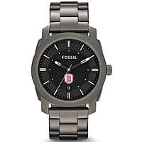 Men's Fossil  Gray Bradley Braves Machine Smoke Stainless Steel Watch