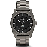 Men's Fossil  Gray Carleton Knights Machine Smoke Stainless Steel Watch
