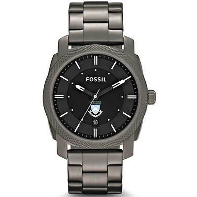 Men's Fossil  Gray Columbia University Machine Smoke Stainless Steel Watch