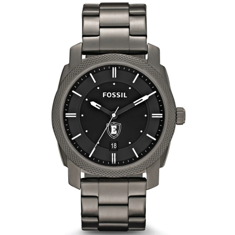 Men's Fossil Gray Eastern Connecticut State Warriors Machine Smoke Stainless Steel Watch
