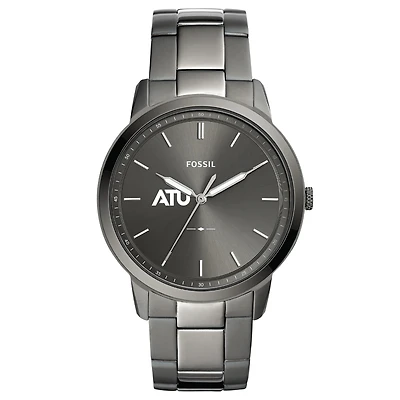 Men's Fossil  Gray Arkansas Tech Wonder Boys Minimalist Three-Hand Smoke Watch