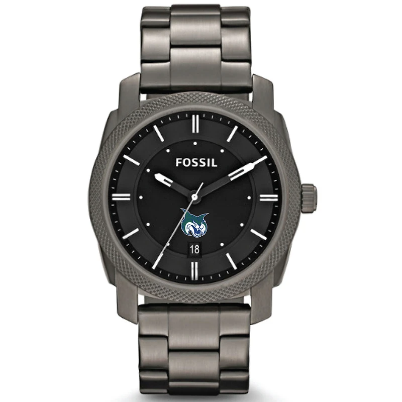Men's Fossil Gray Georgia College Bobcats Machine Smoke Stainless Steel Watch