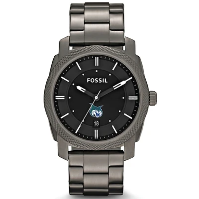 Men's Fossil Gray Georgia College Bobcats Machine Smoke Stainless Steel Watch