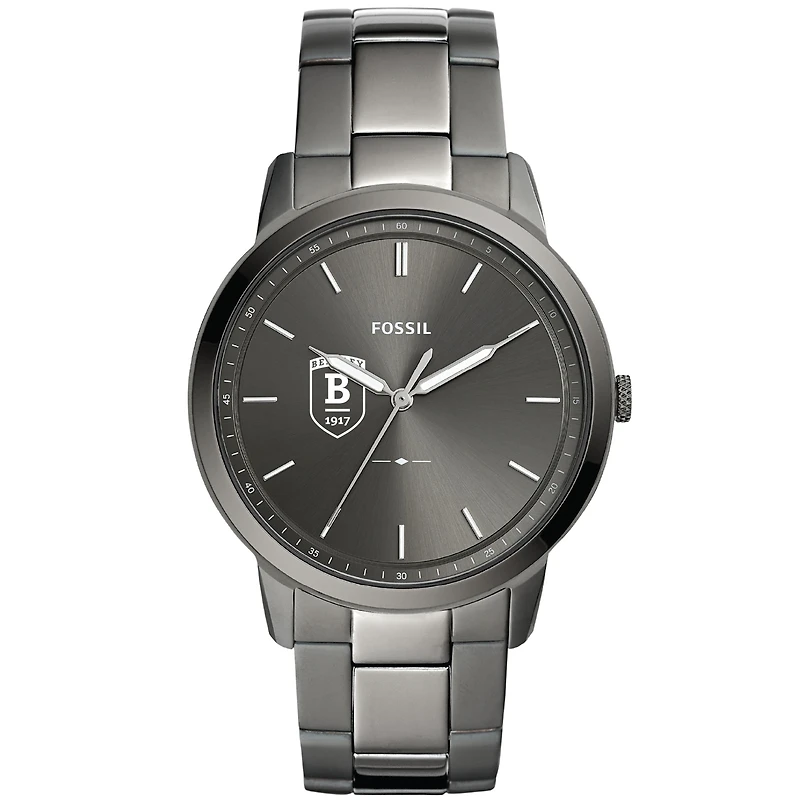 Men's Fossil Gray Bentley Falcons Minimalist Three-Hand Smoke Watch