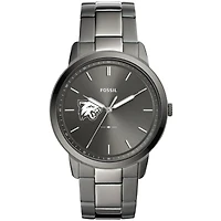 Men's Fossil  Gray Bethel Wildcats Minimalist Three-Hand Smoke Watch
