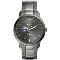 Men's Fossil  Gray Broward Seahawks Minimalist Three-Hand Smoke Watch