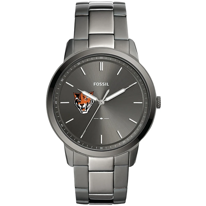Men's Fossil  Gray Buffalo State Bengals Minimalist Three-Hand Smoke Watch