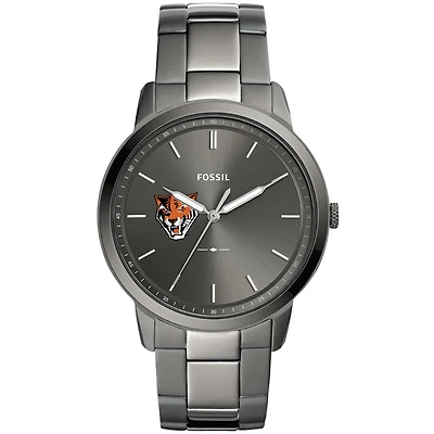 Men's Fossil  Gray Buffalo State Bengals Minimalist Three-Hand Smoke Watch