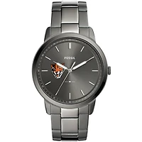 Men's Fossil  Gray Buffalo State Bengals Minimalist Three-Hand Smoke Watch