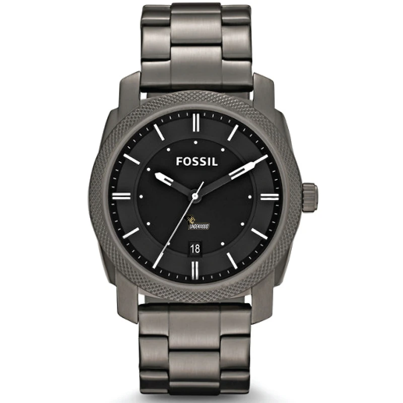 Men's Fossil Gray Lindenwood Lions Machine Smoke Stainless Steel Watch
