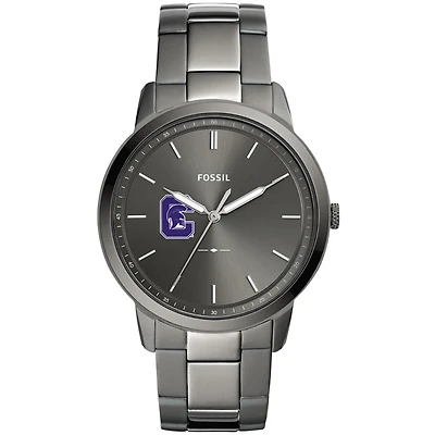 Men's Fossil  Gray Capital University Comets Minimalist Three-Hand Smoke Watch
